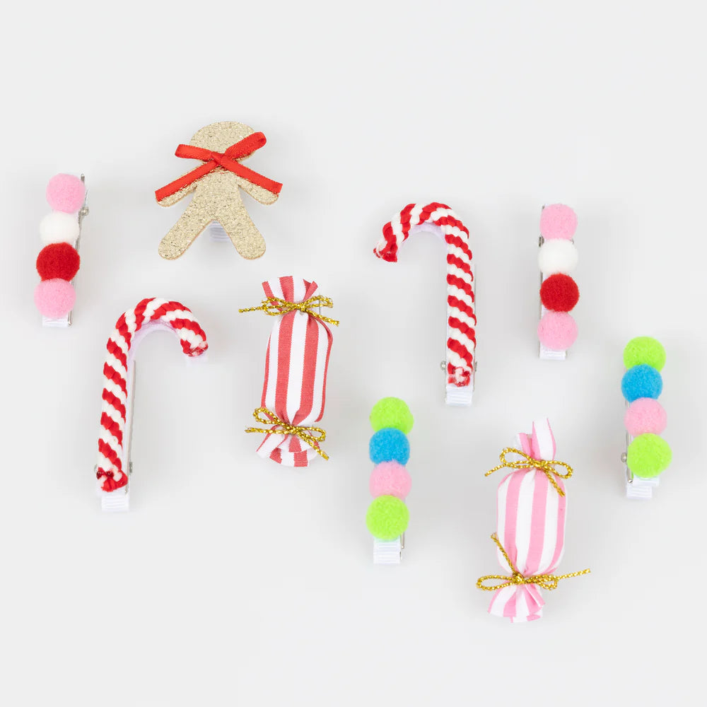 Gingerbread house hair clips (x9)