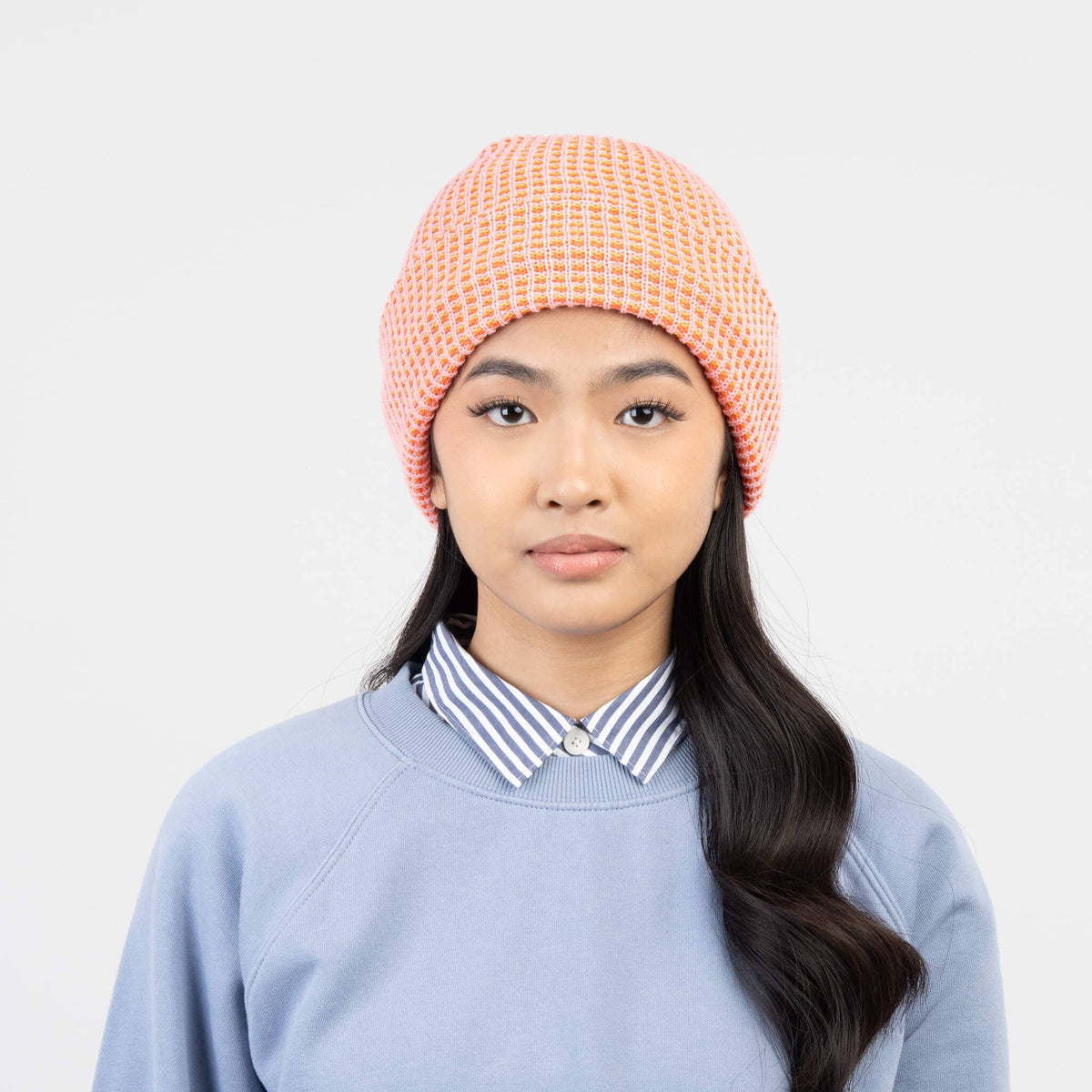 Simple Grid Knit Beanie - Several Colors