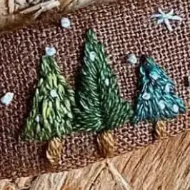 Embroidered Holiday Hair Barrettes - Several Styles