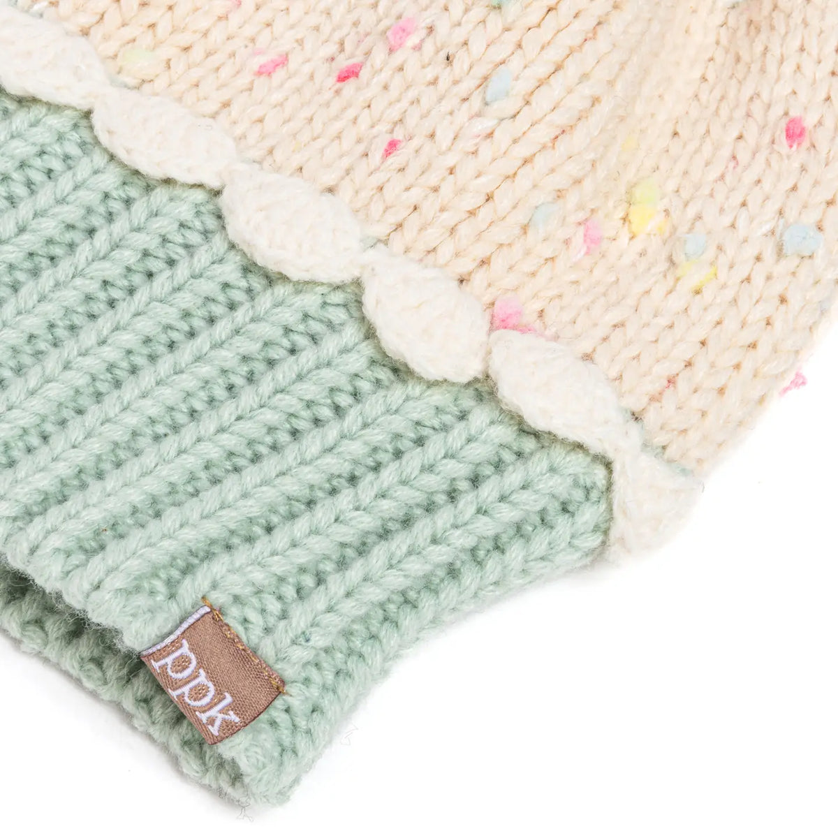Girls Pastel Cupcake Knit Winter Hat