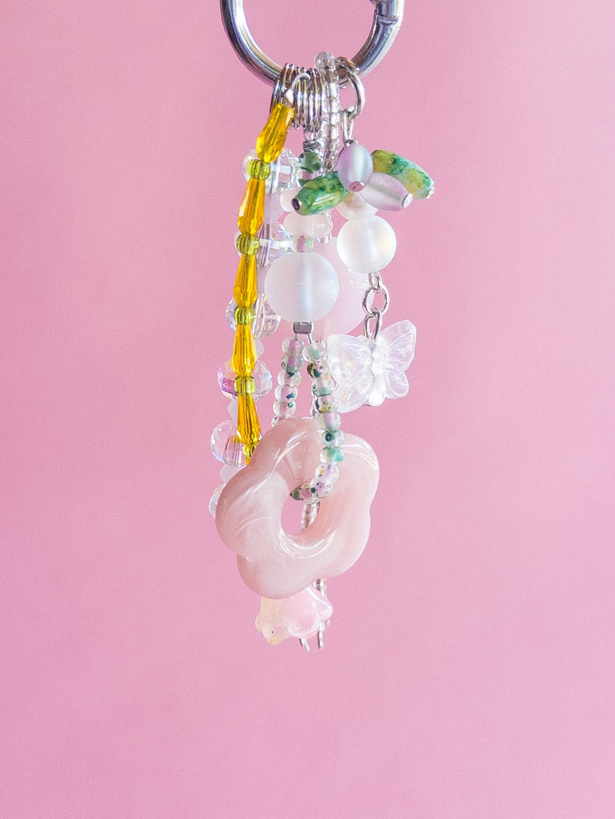 Beaded Butterfly Garden Bag Charm