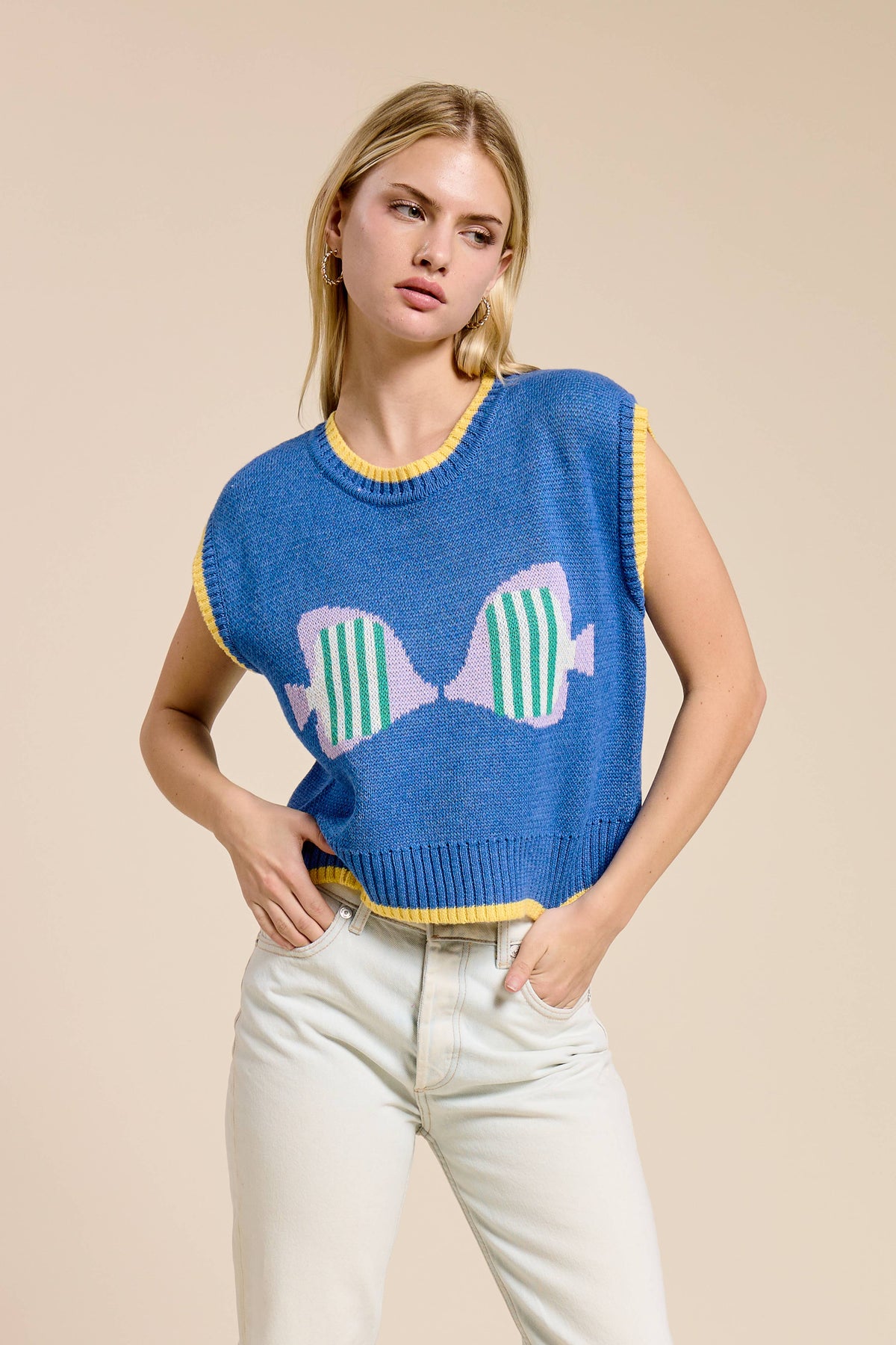 Deep Sea Sweater Vest Top