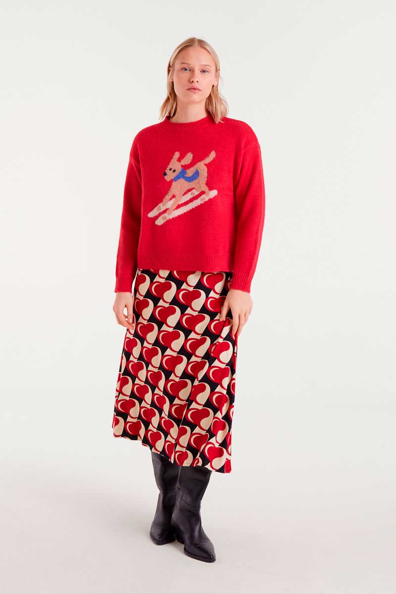 Skiing Dog Sweater