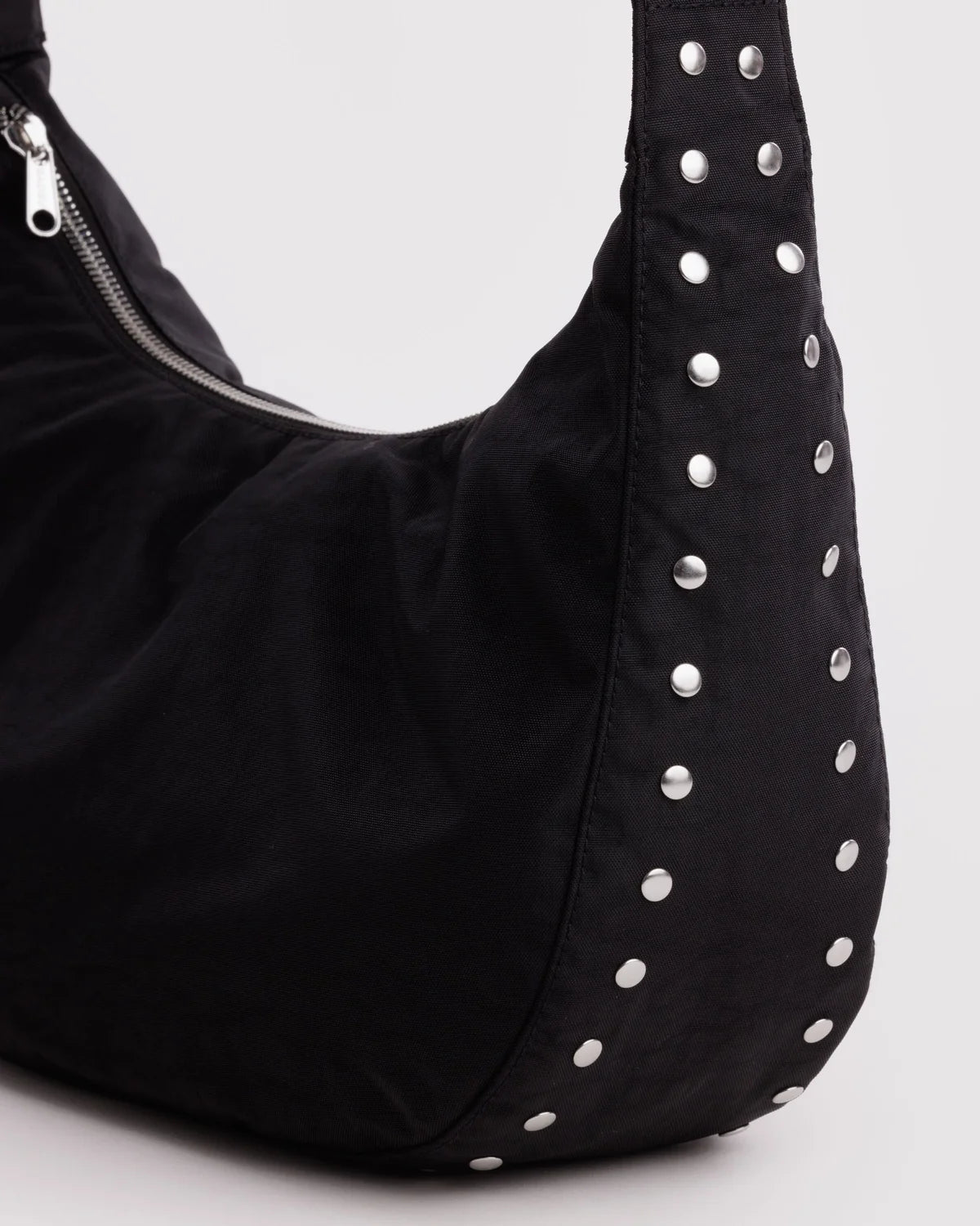 Medium Nylon Baggu Crescent Bag - Studs
