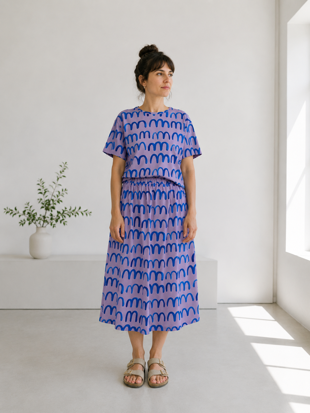 Waves Lilac Skirt
