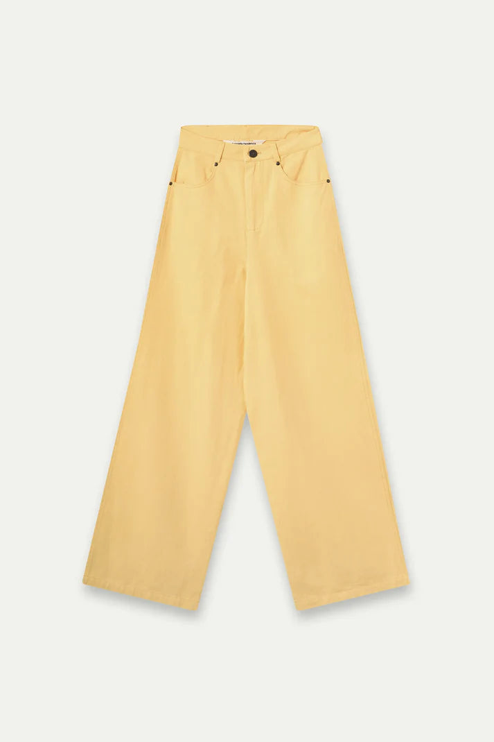 Yellow Wide Leg Trousers