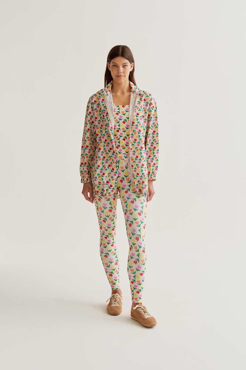 Tulip Print Windbreaker