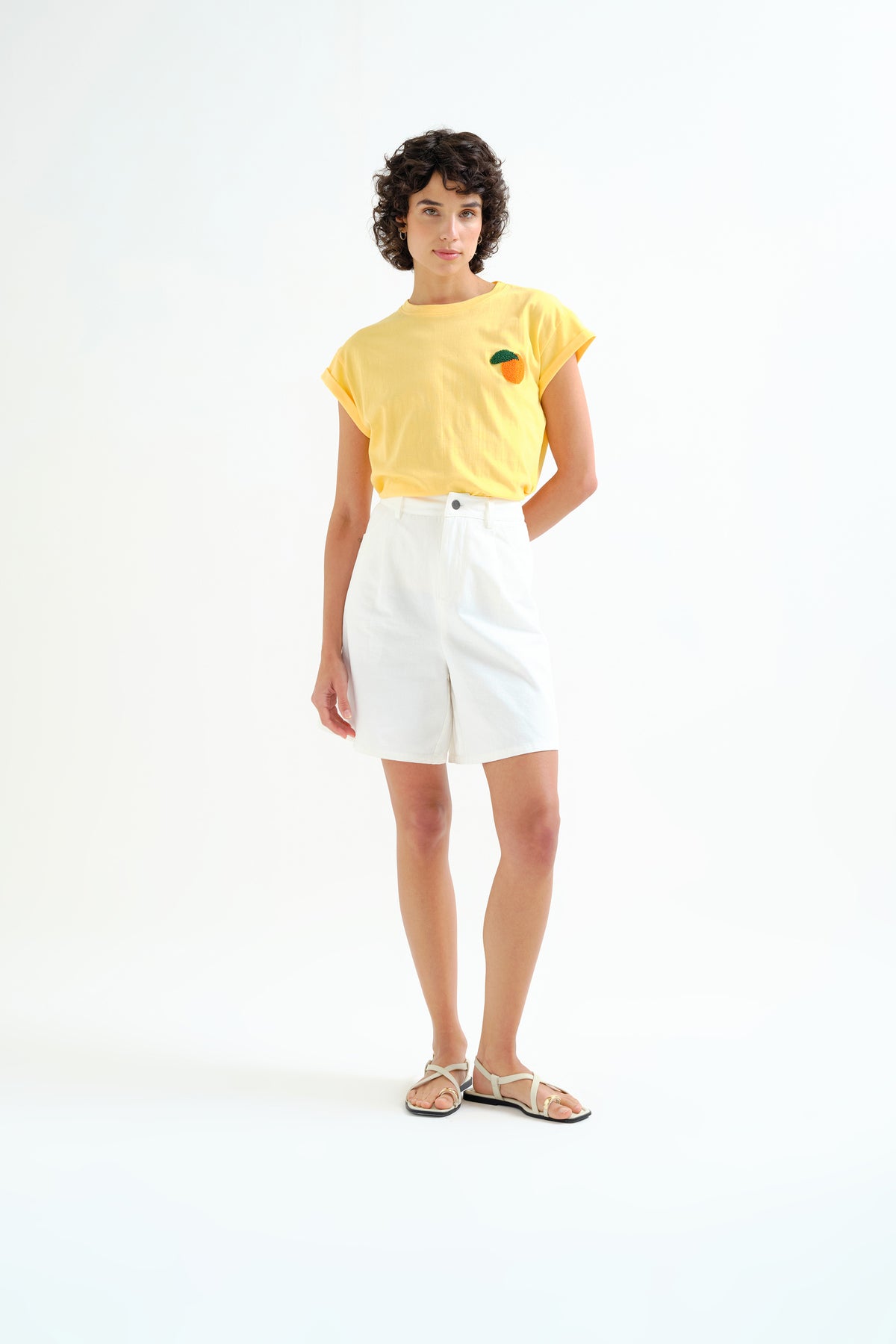 Long White Shorts