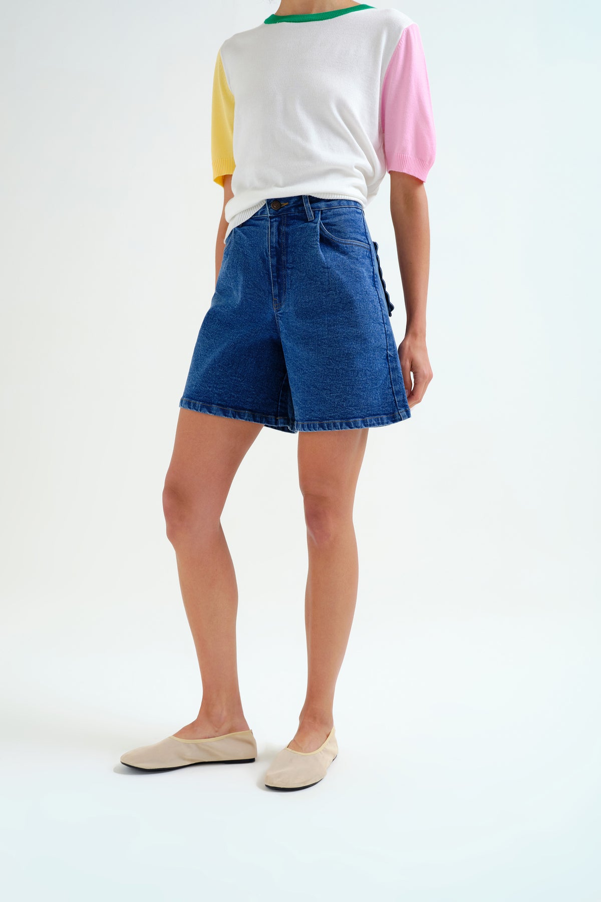 Long Denim Shorts