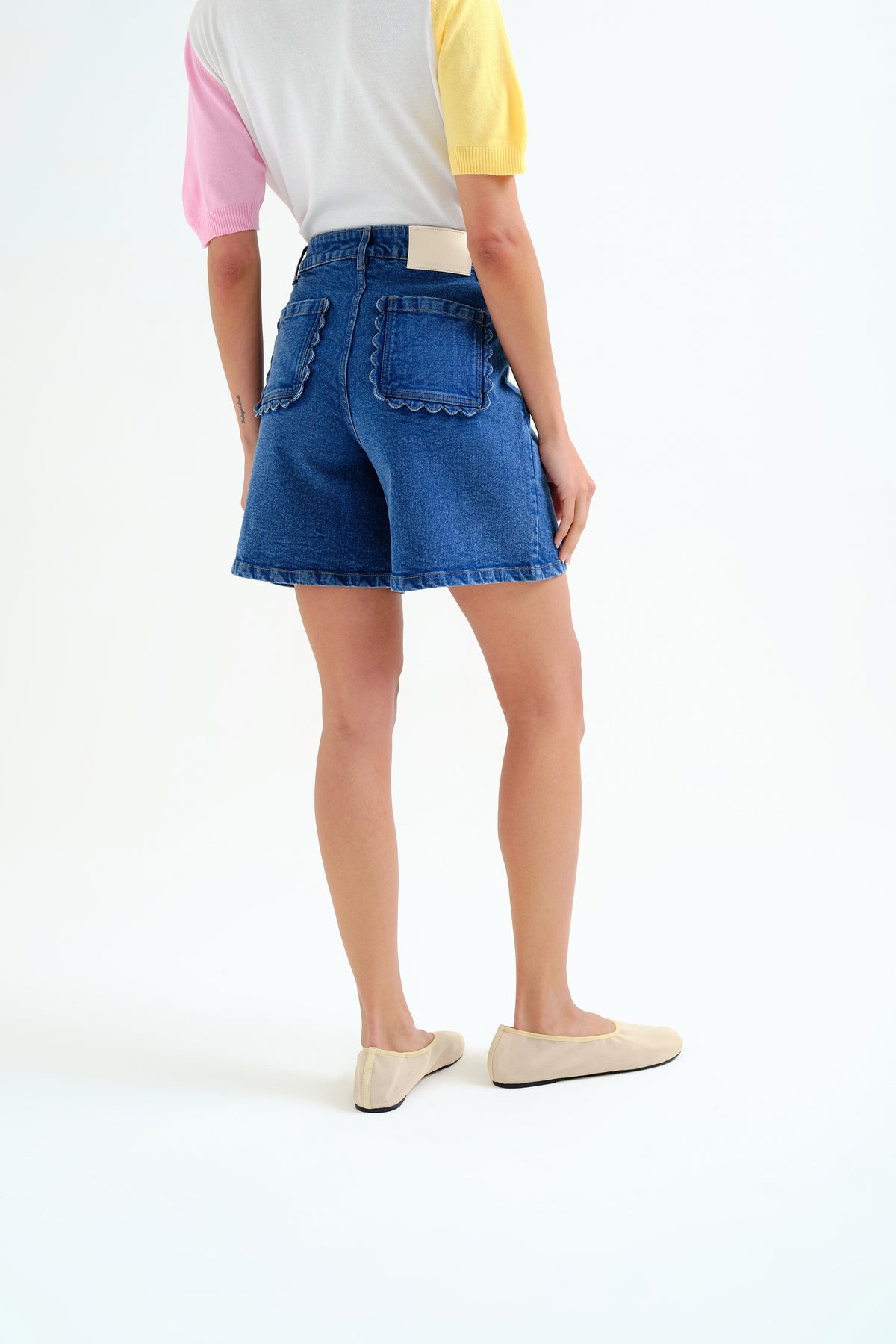 Long Denim Shorts