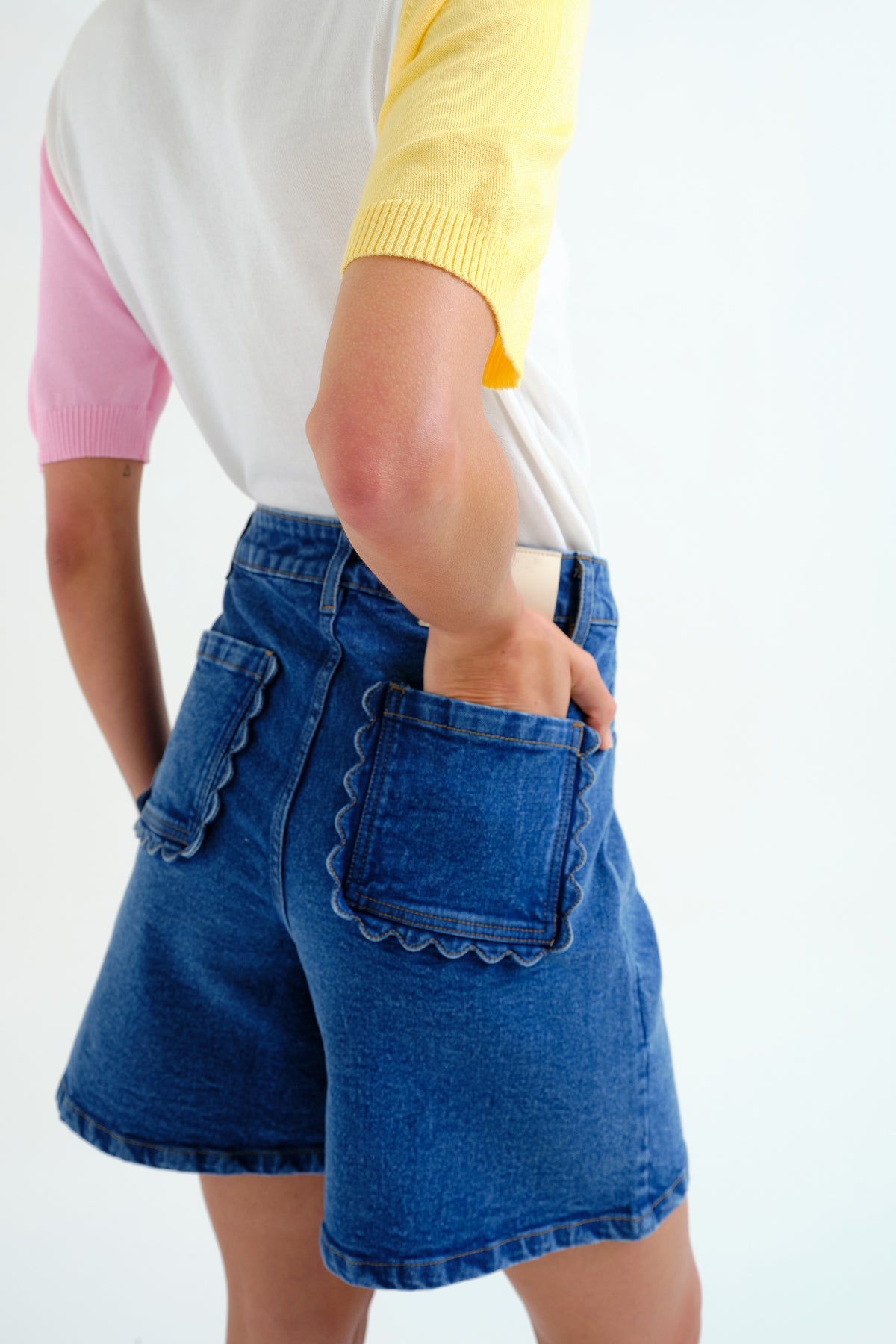Long Denim Shorts