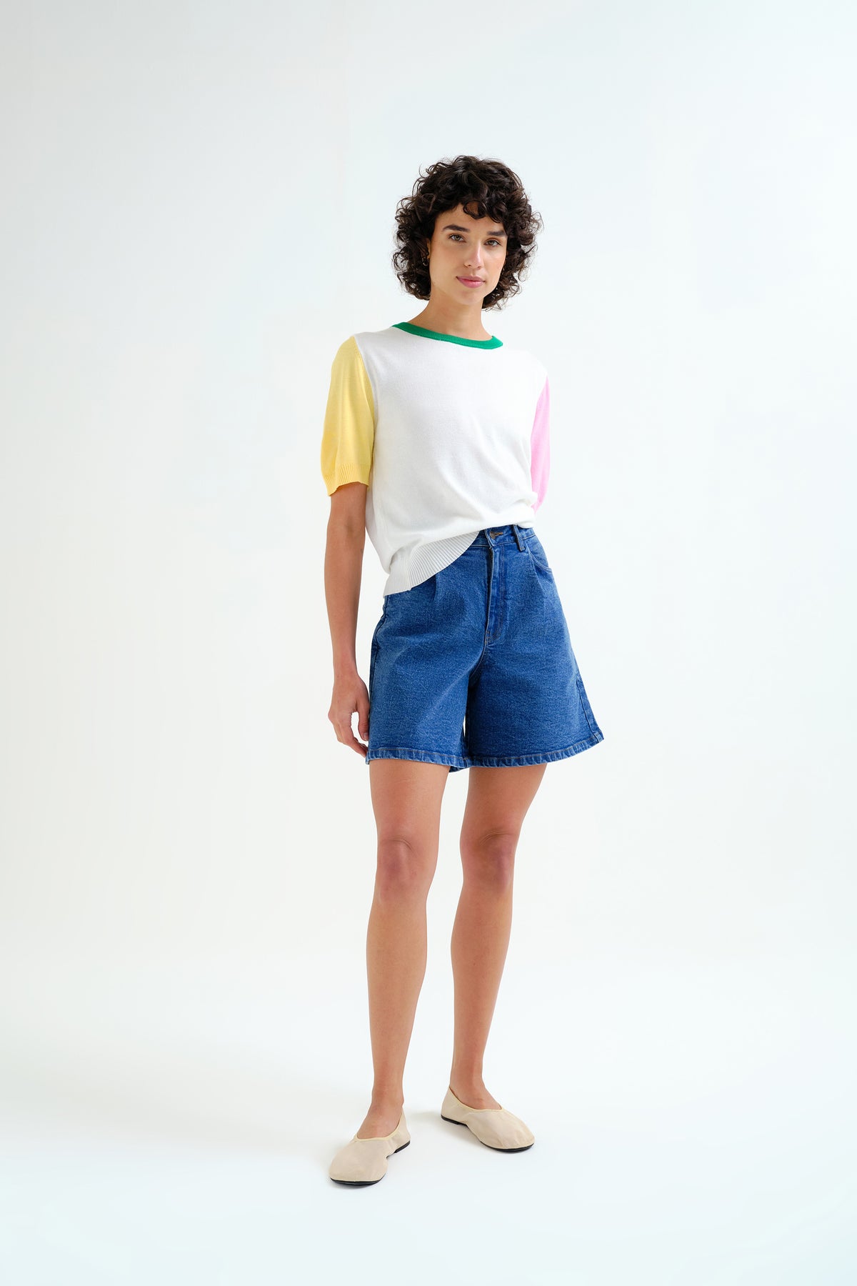Long Denim Shorts
