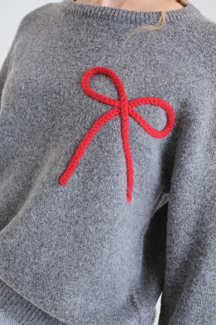 Red Bow Sweater
