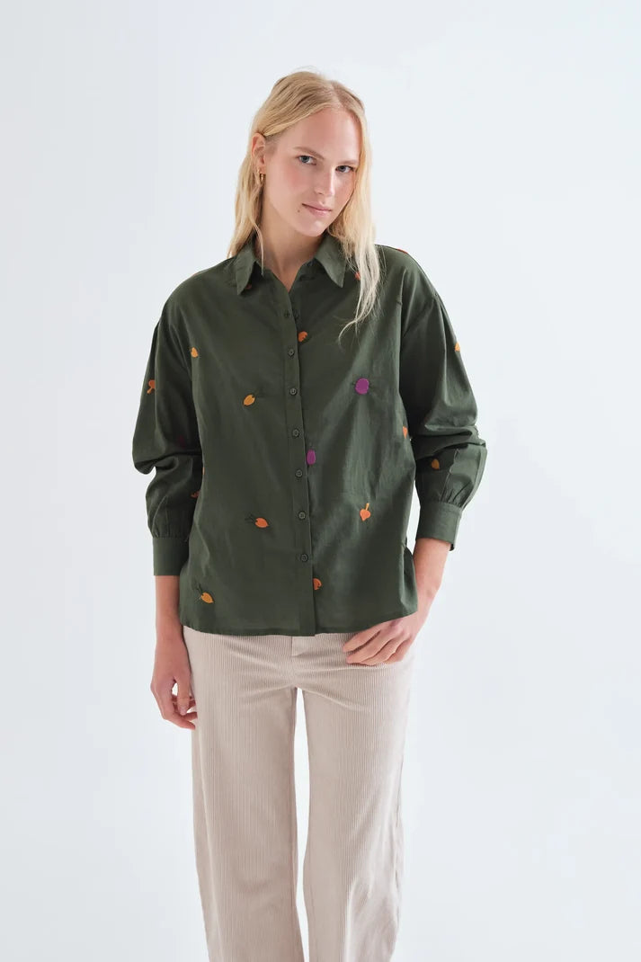 Vegtable Embroidery Shirt