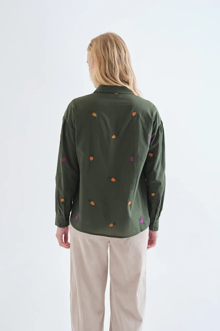 Vegtable Embroidery Shirt