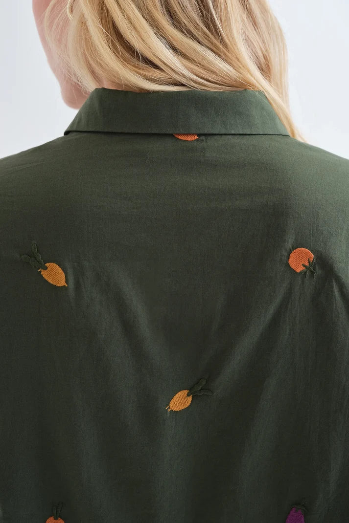 Vegtable Embroidery Shirt
