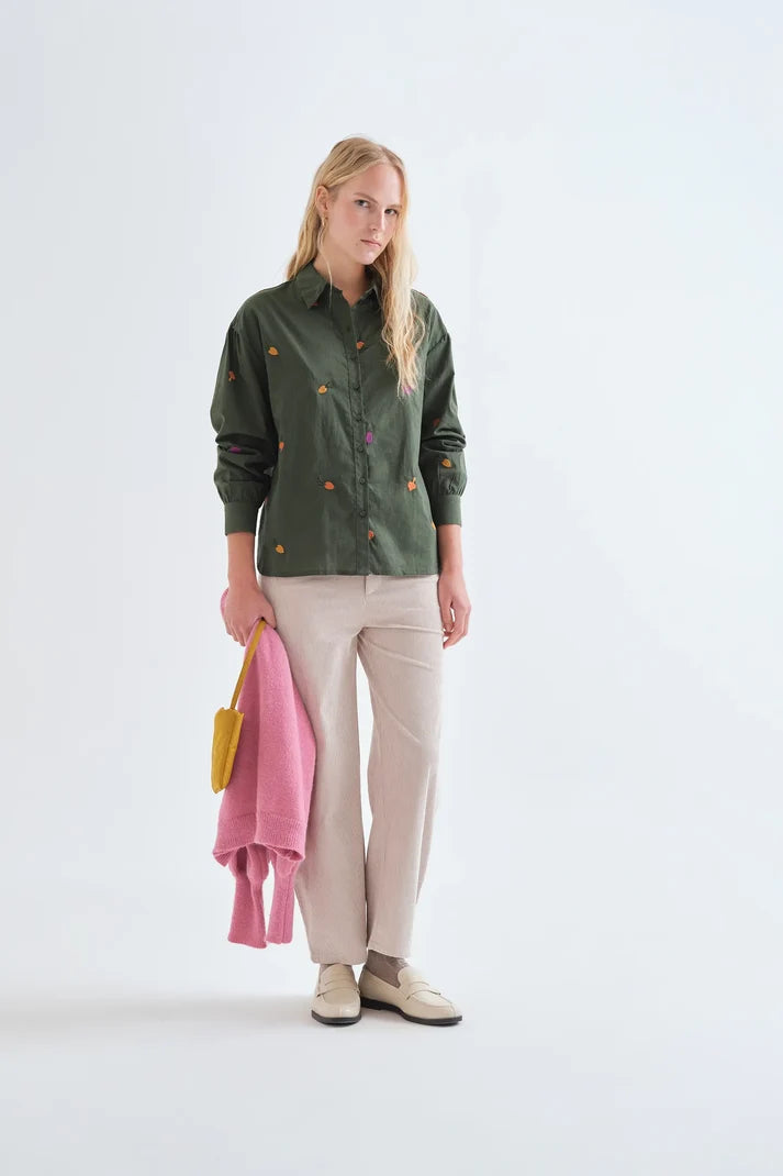 Vegtable Embroidery Shirt