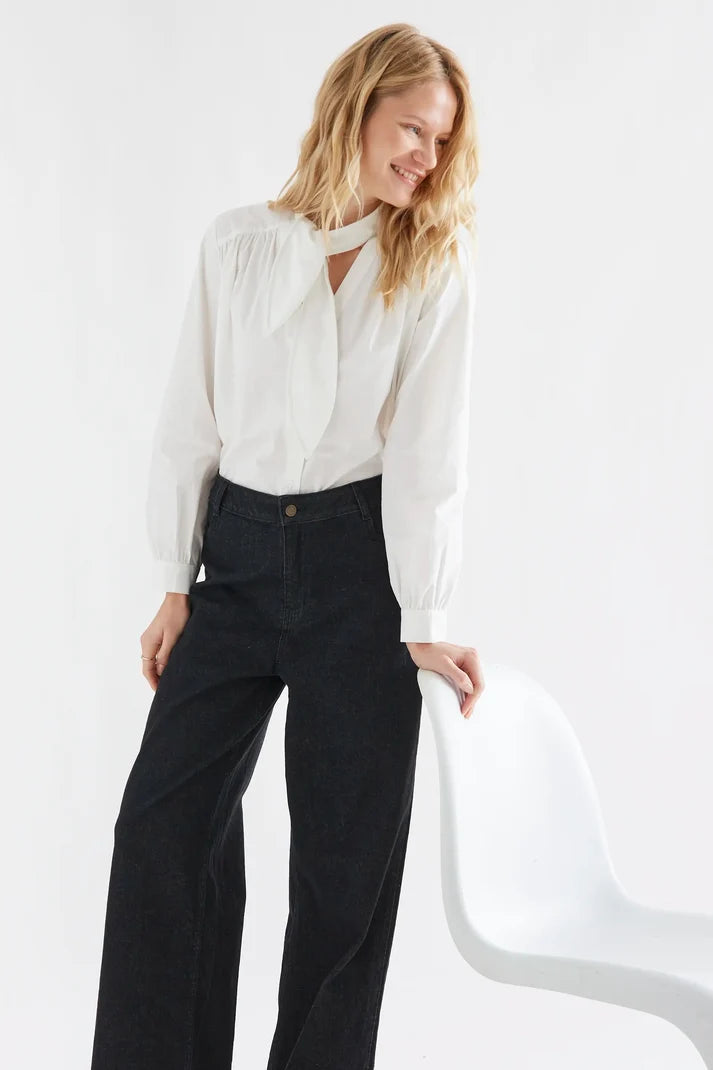 Black Denim w/Heart Pockets