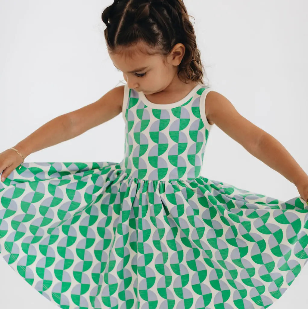 Sleeveless Twirl Dress - Retro Twirl