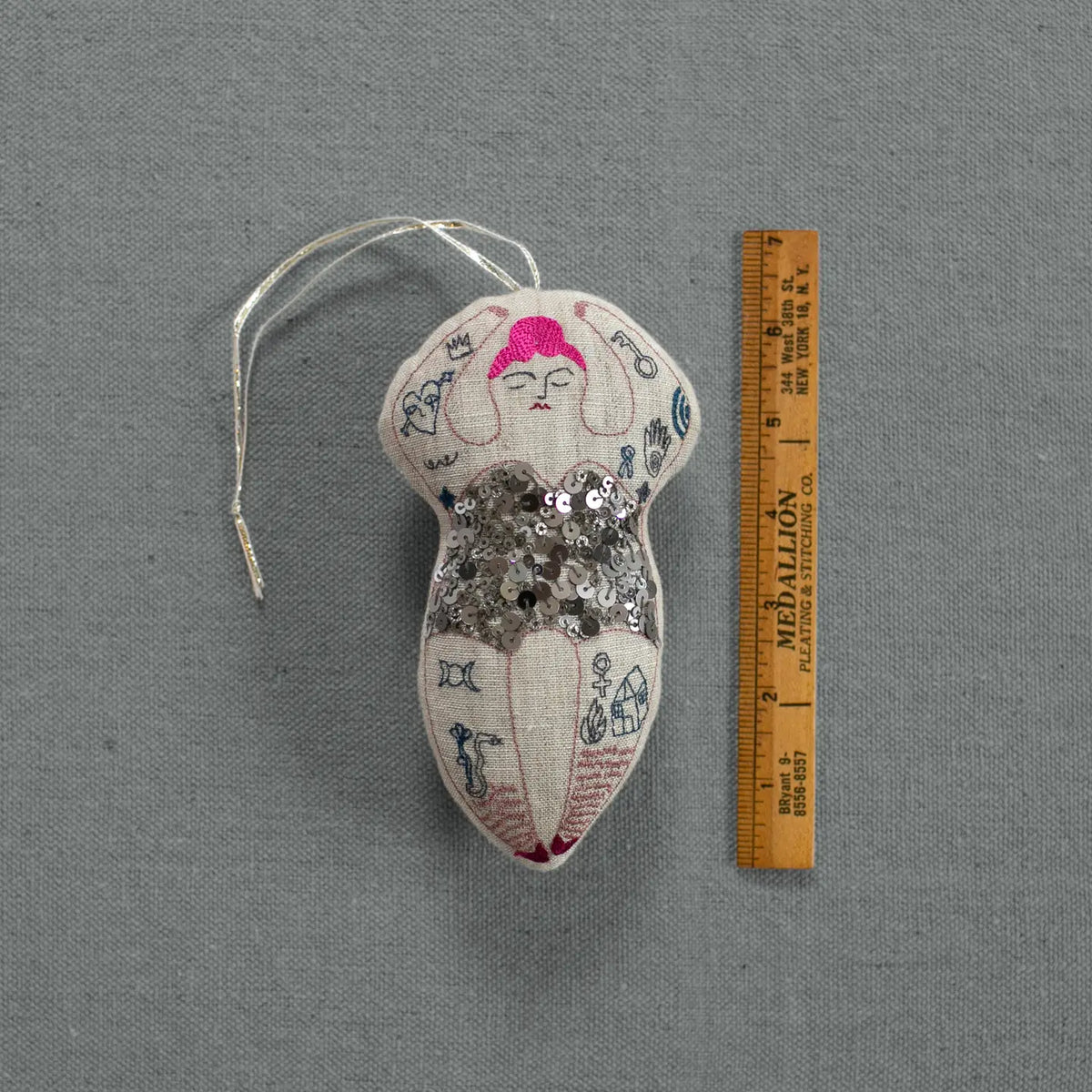 Tattooed Strong Lady - Cotton-Filled Ornament