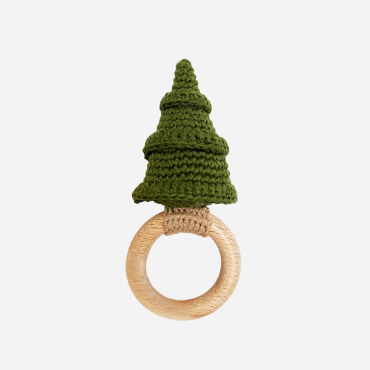 Teether Tree Crochet Rattle