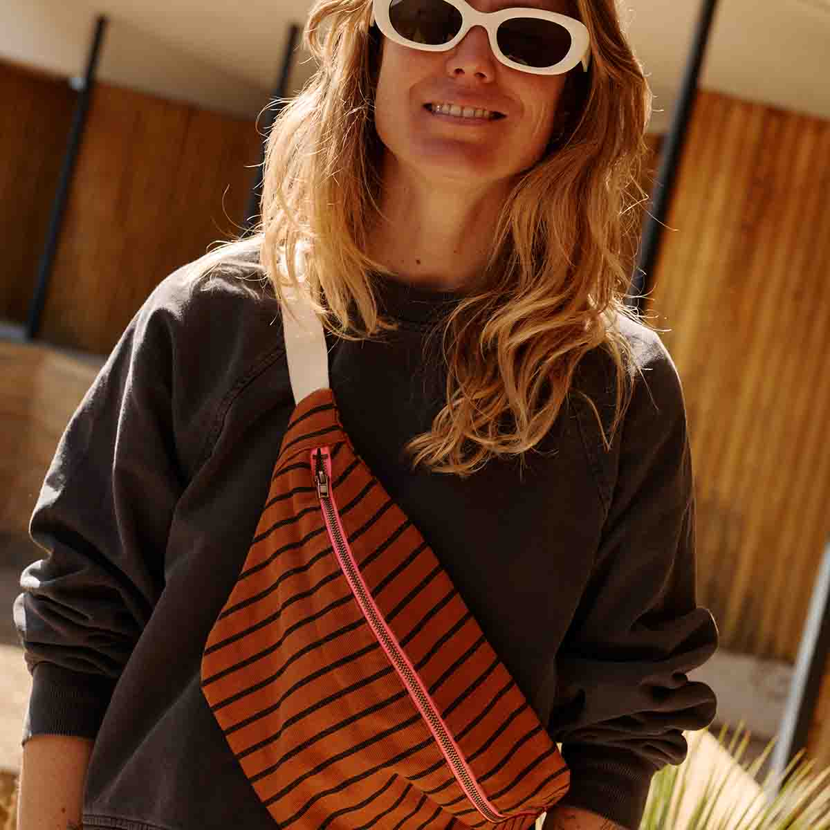 Women’s Bum Bag Stripes - Tennis/Ginger
