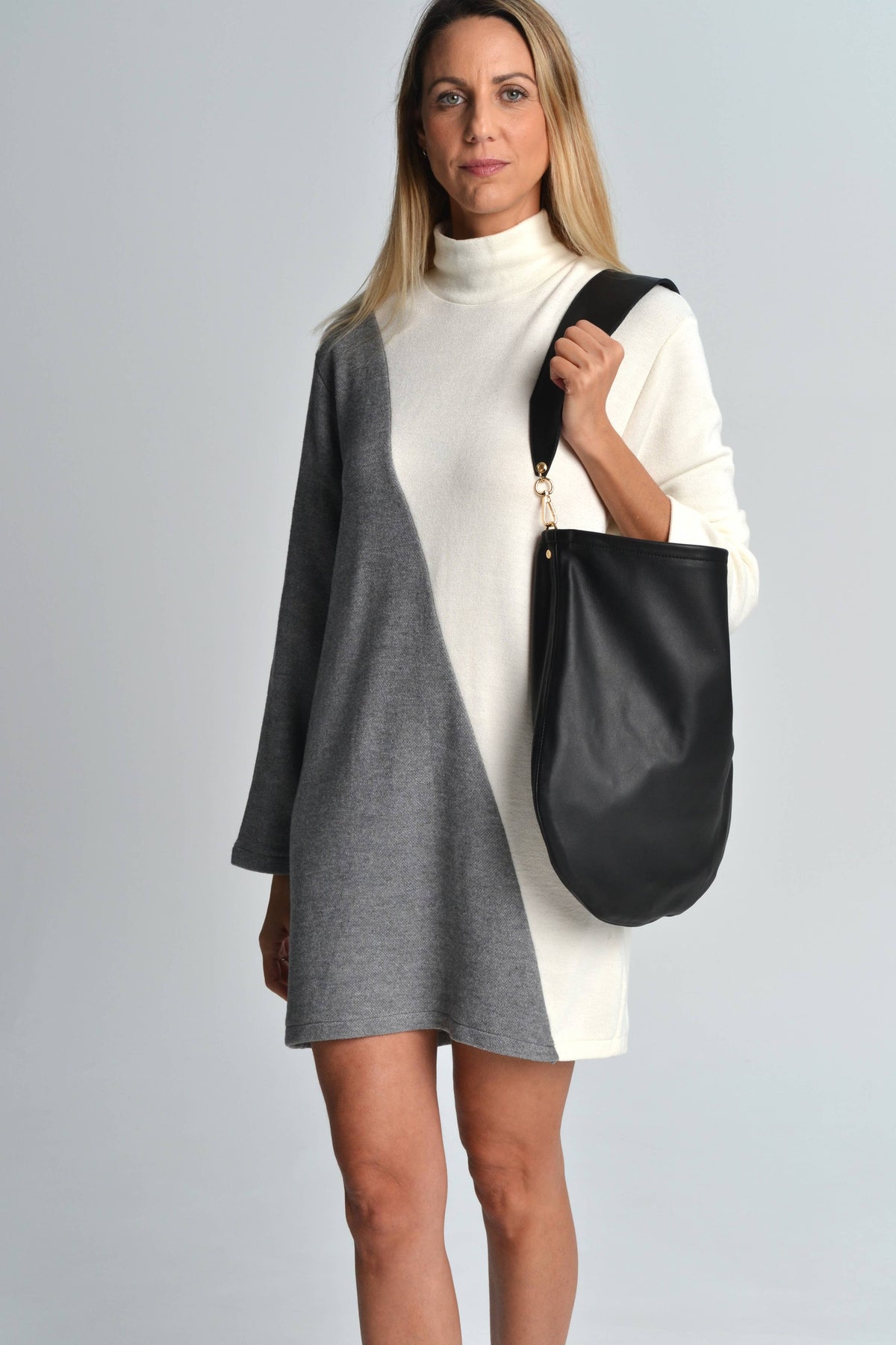 Anna Leather Crossbody Bag — Black | Ana Koutsi