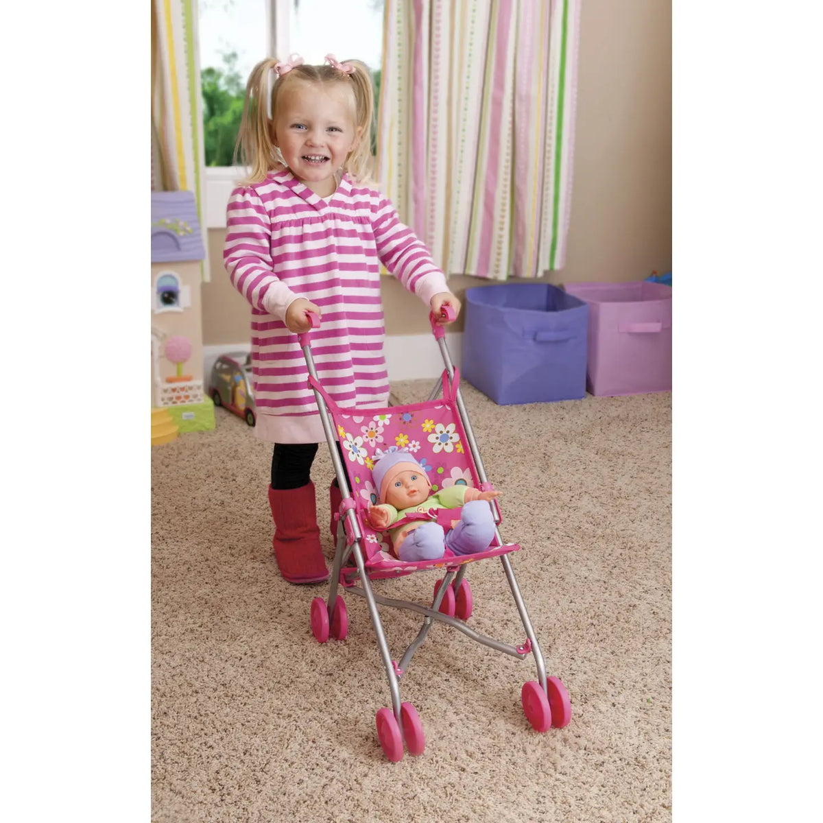 Doll Stroller - Floral