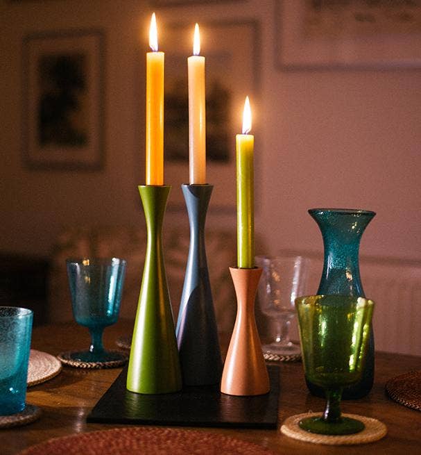 5.9'' Medium Old Rose Candleholder