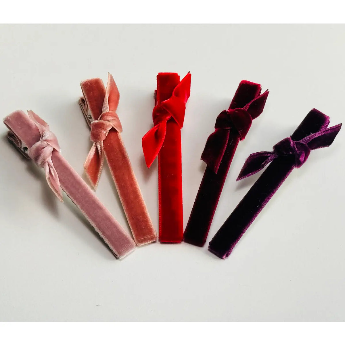 Velvet Bar Clips - Several Colors