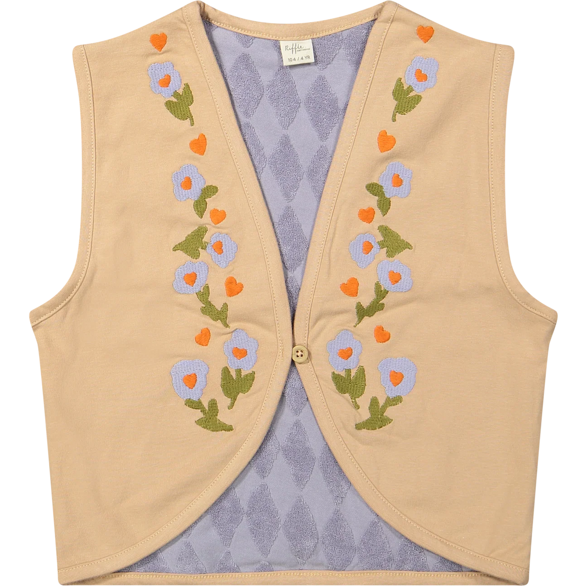 Babou Gilet – Diamond Towelling Soft Lilla / Soft Pink