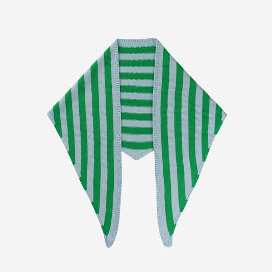 Simple Stripe Triangle Scarf - Two Colors