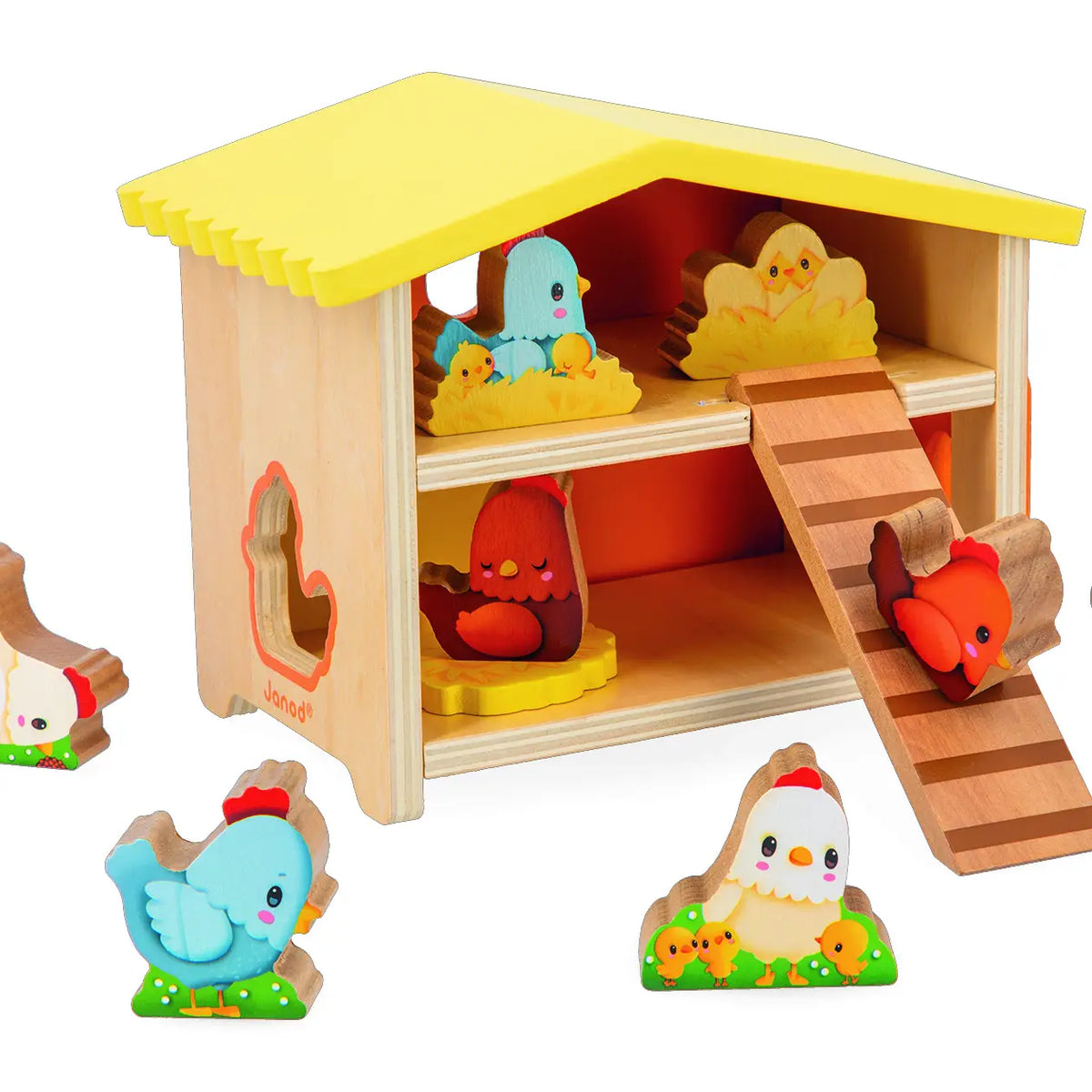 My First Wood Henhouse - 10 Pieces Toy Set