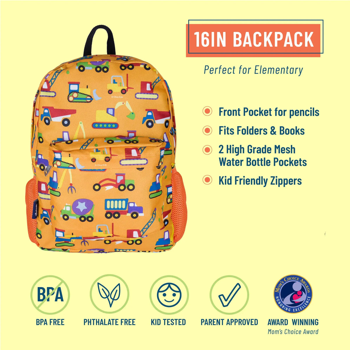 Under Construction Backpack - 16 Inch