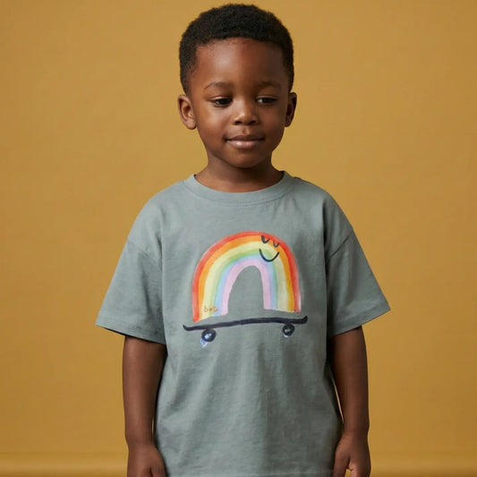 Organic Rainbow Skateboard Tee