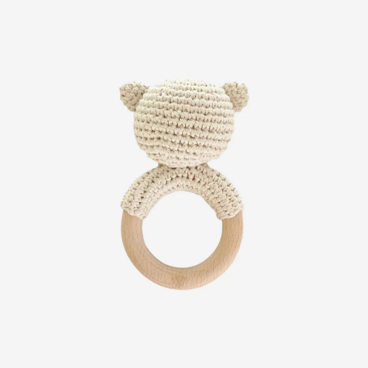 Teether Bear Cotton Rattle