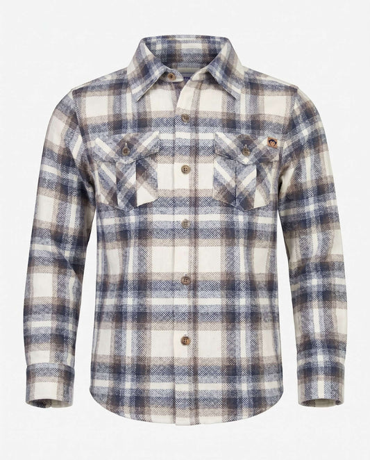 Off White Plaid Flannel Shirt