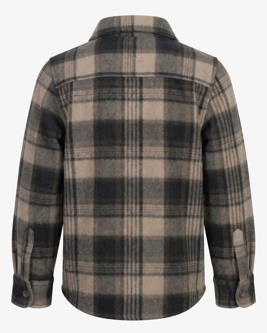 Brown Plaid Snow Fleece Shirt