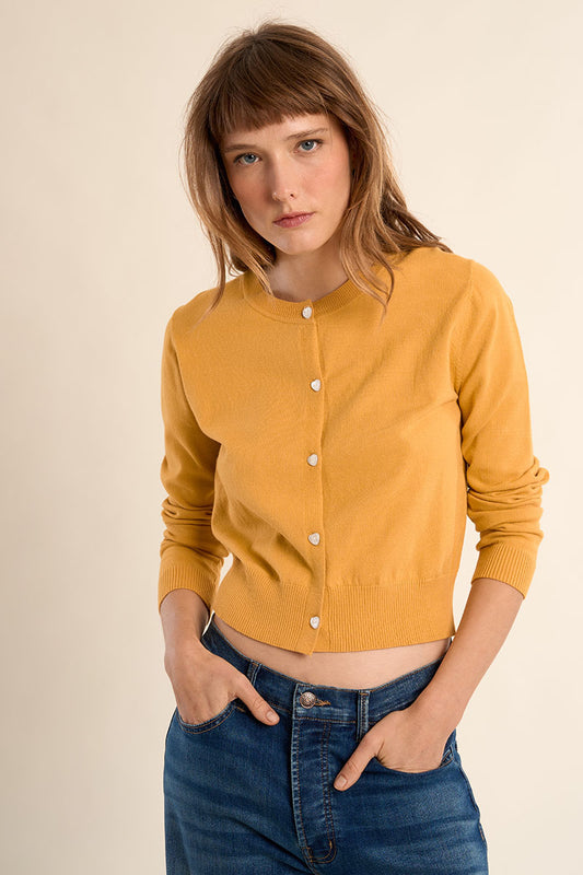 Spring Cardigan - Mango Yellow