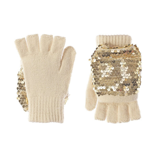 Shimmer Sequin Knitted Gloves