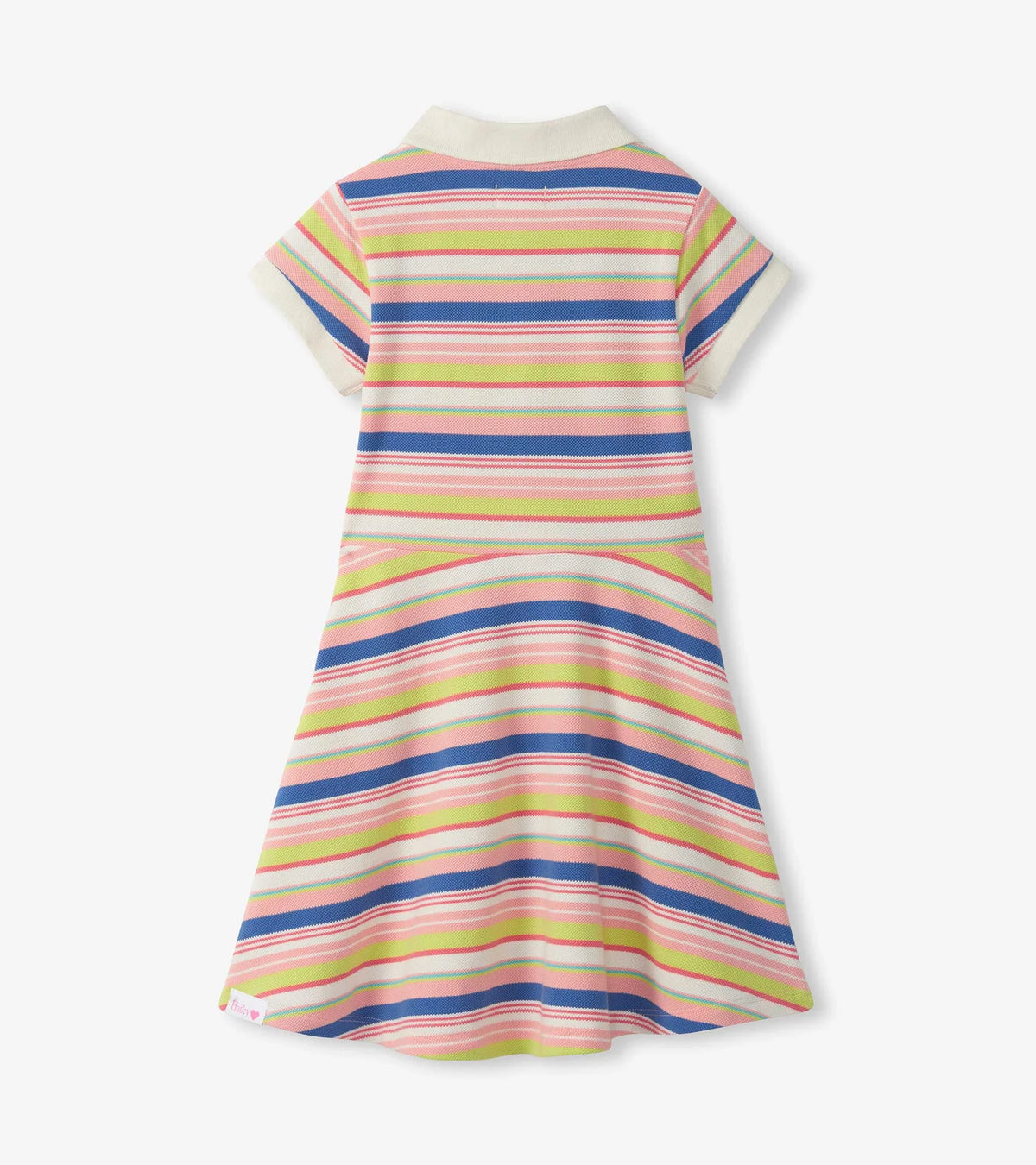 Girls Vintage Camp Stripe Pique Polo Dress