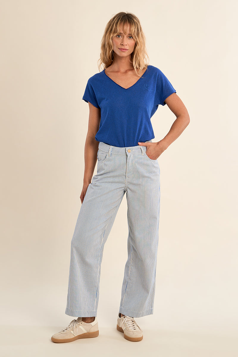 Striped 5-Pocket Pants