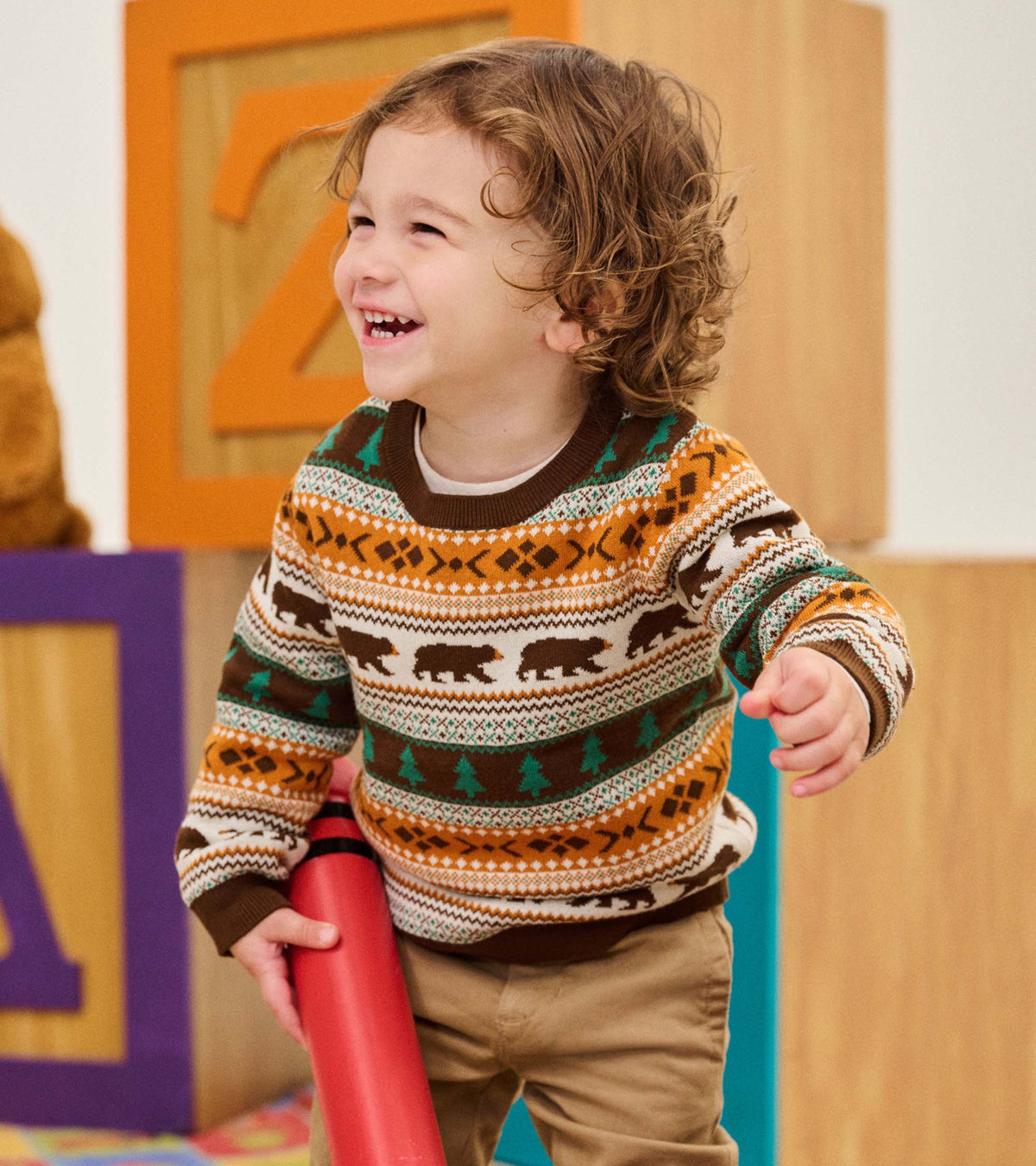 Baby Forest Bear Crew Neck Sweater