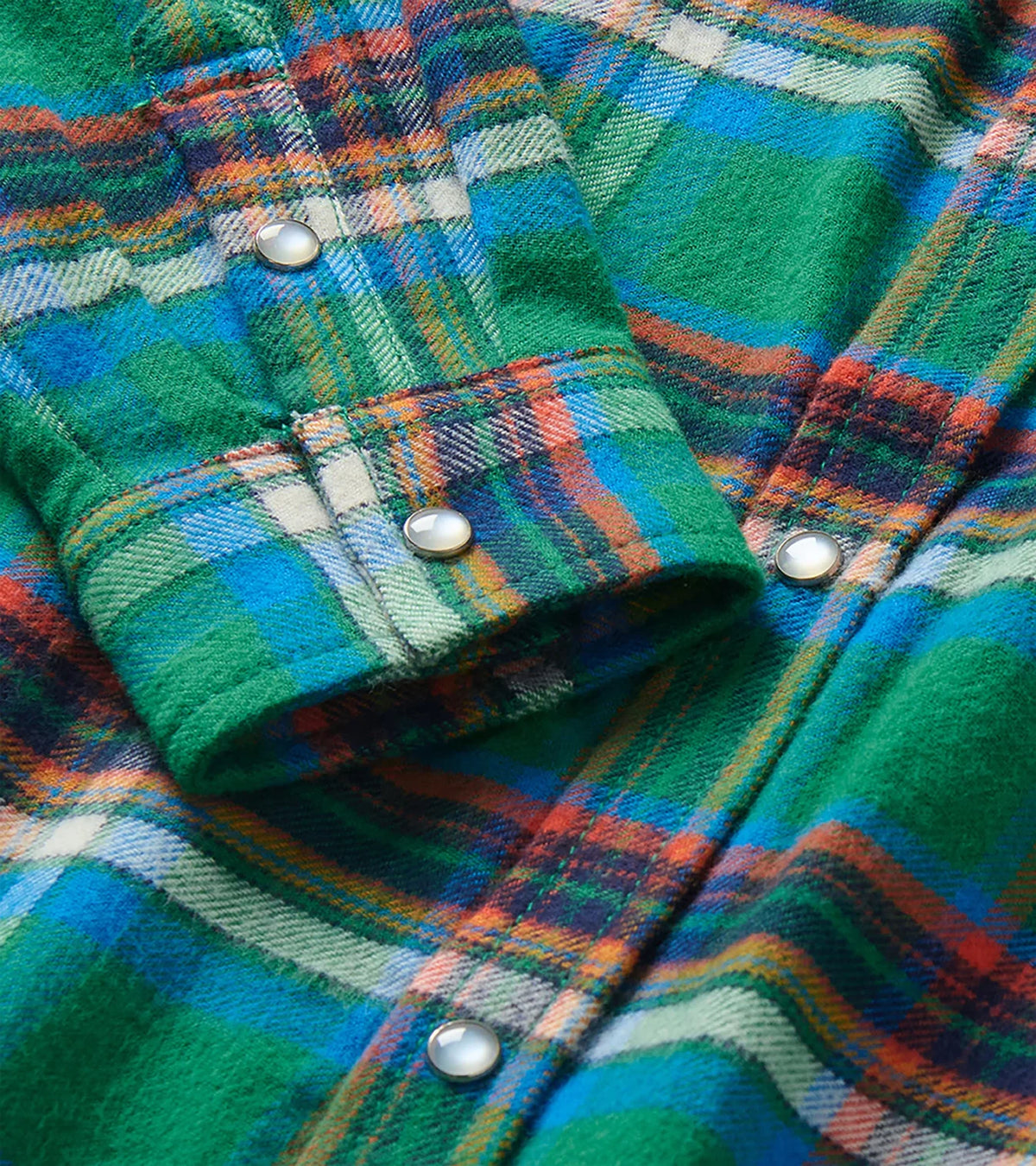 Fall Plaid Button Down Shirt - Green