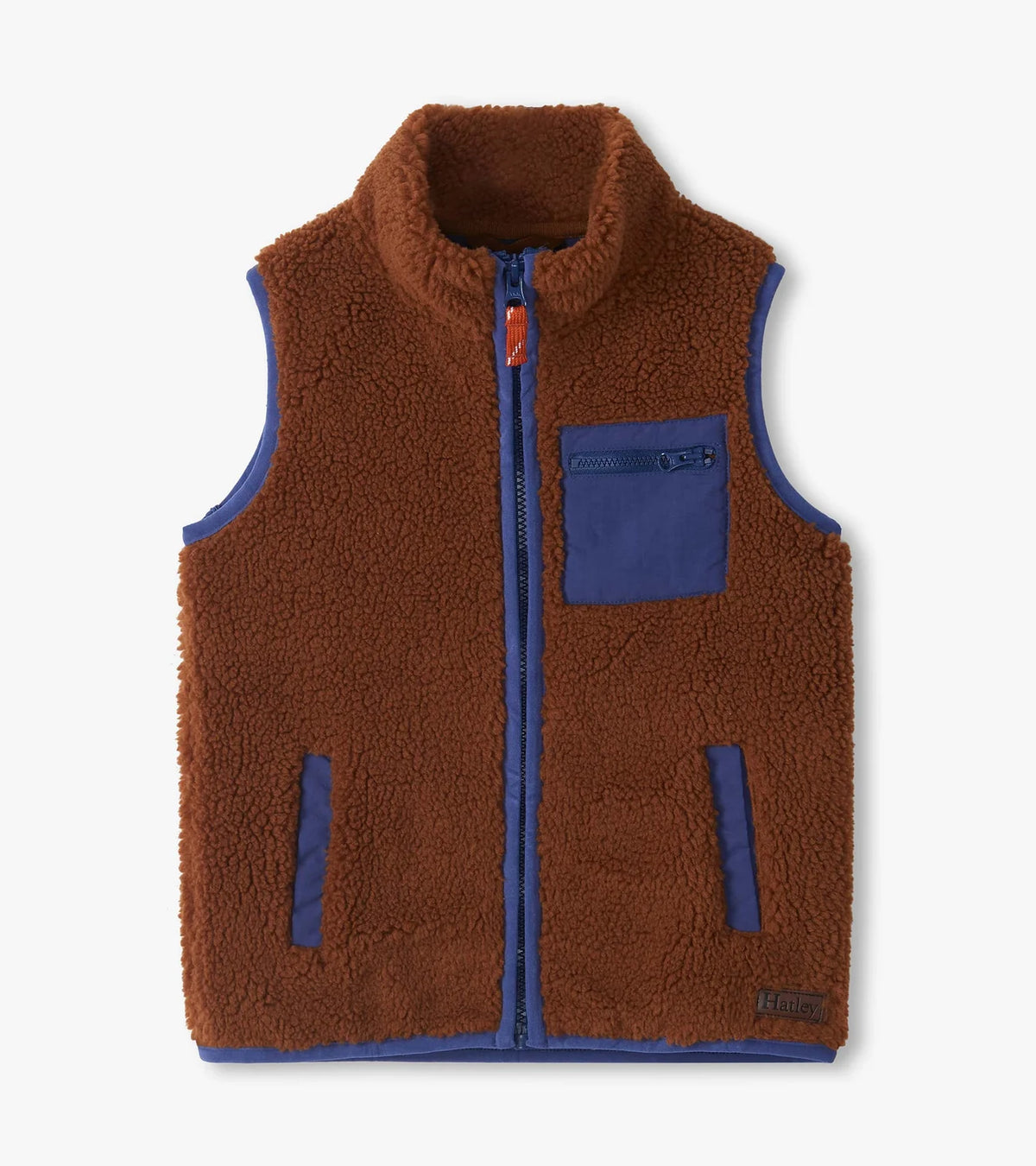 Tortoise Shell Faux Sherpa Vest