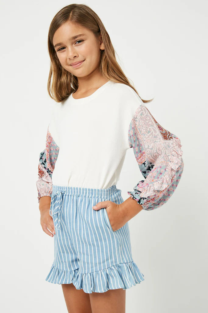 Stripe Drawstring Shorts