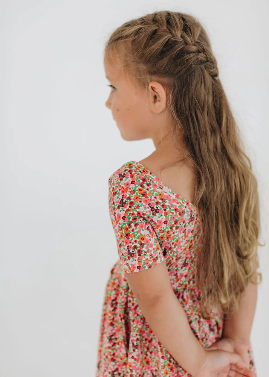 Short Sleeve Twirl Dress - Posy Pop