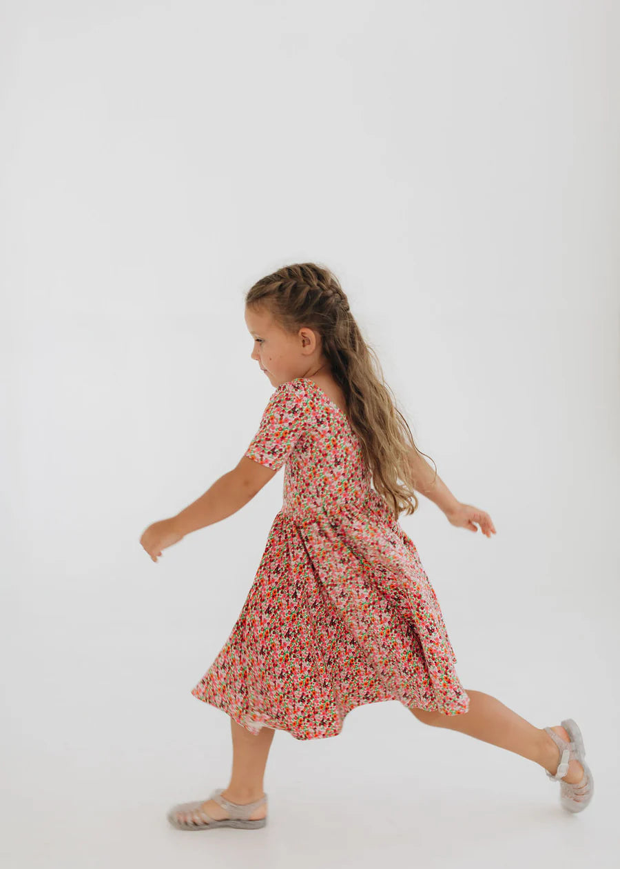 Short Sleeve Twirl Dress - Posy Pop