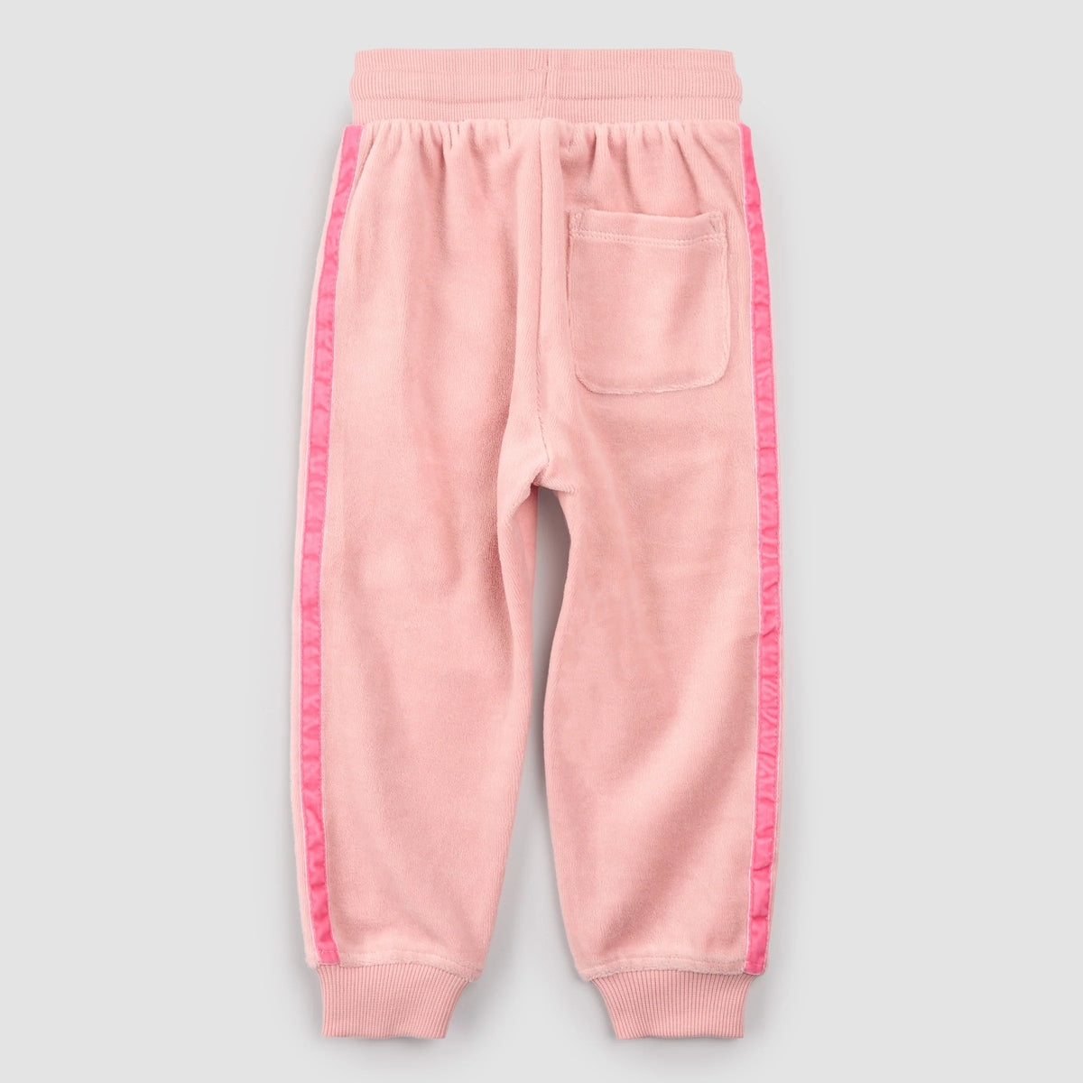 Retro Stripe on Miles Pink Velour Joggers