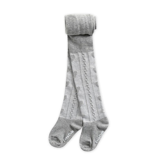 Twist Heart Tights - Gray